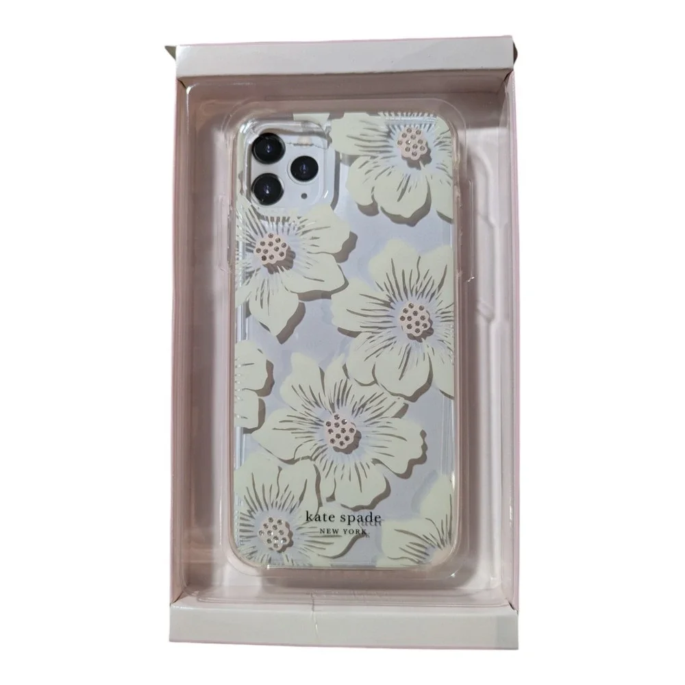 i7. Kate Spade Clear Case for Apple iPhone 11 Pro Max & XS Max -Hollyhock Floral